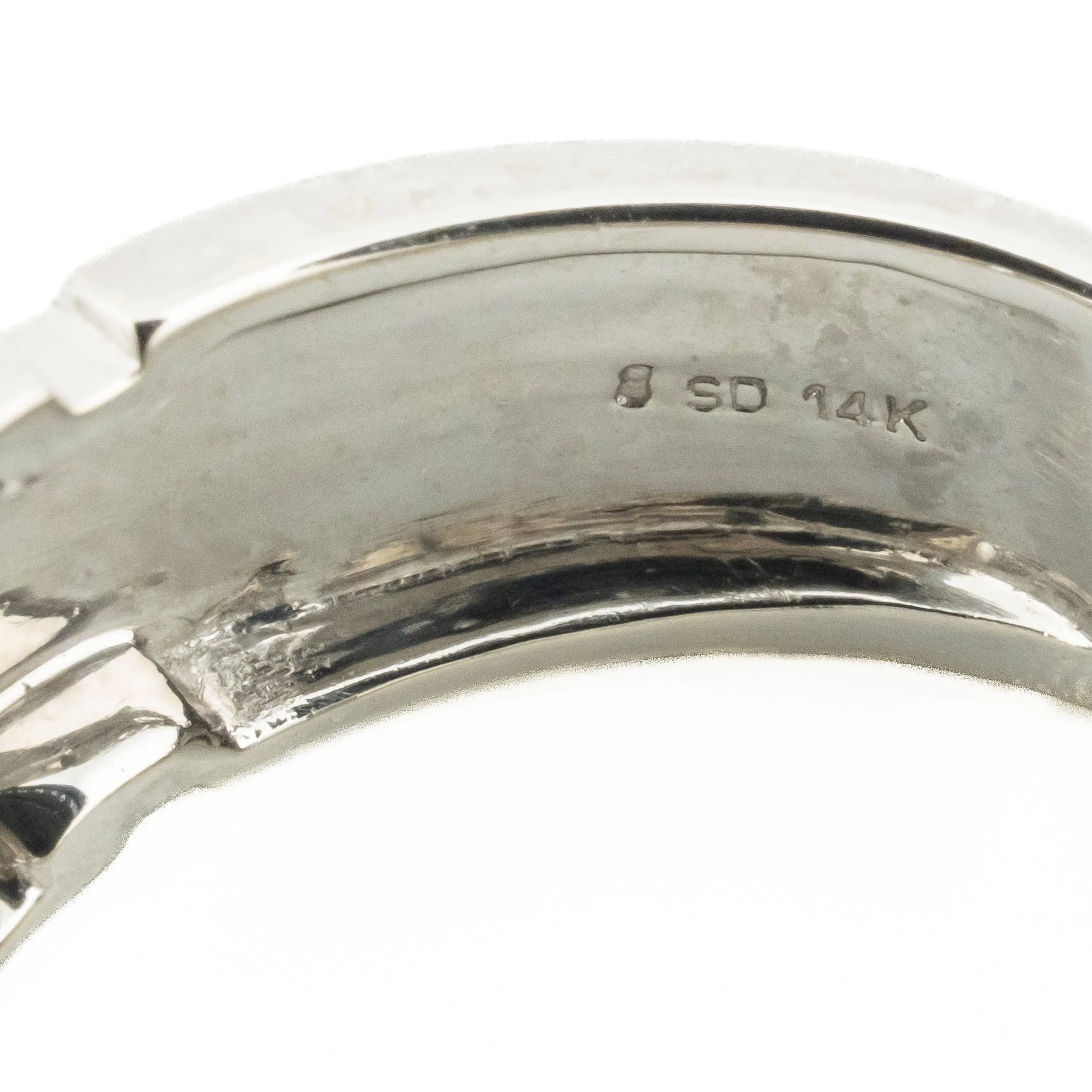 0.25ctw Gent's Diamond Accented Wedding Band in 14K White Gold - Size 9