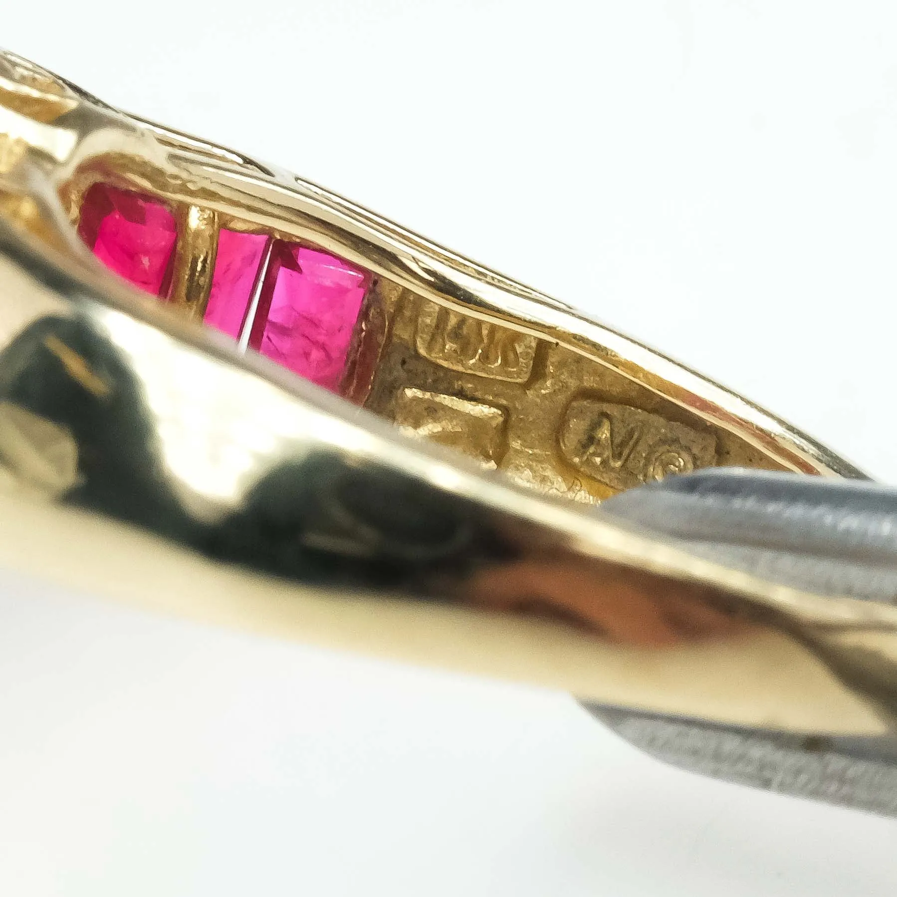 0.50ct Natural Ruby & Diamond Accents Halo Ring in 14K Yellow Gold