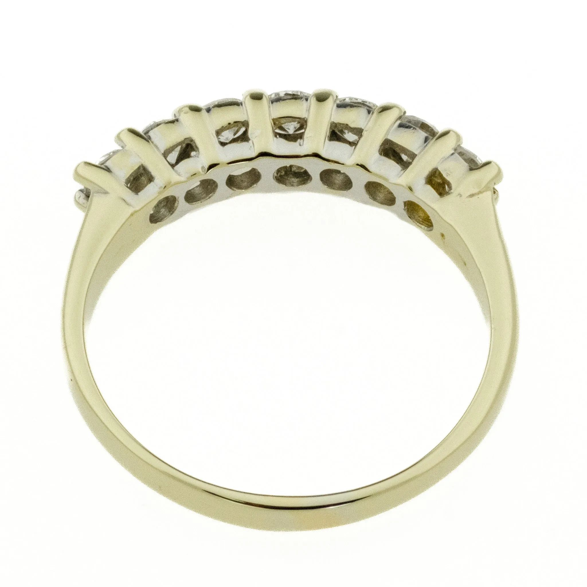 0.50ctw Round Diamond Band Ring in 14K Two Tone Gold - Size 6.5