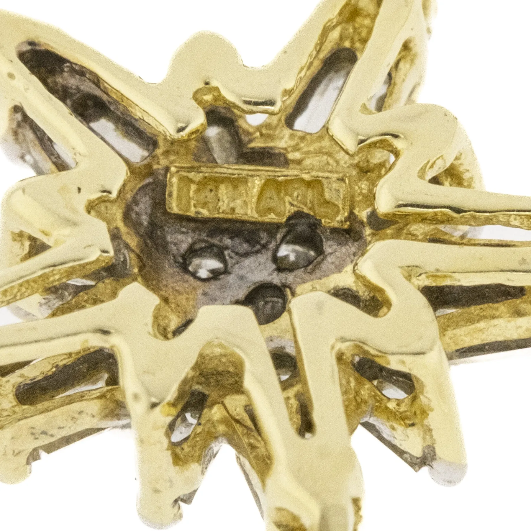 0.56ctw Multi Diamond Star Pendant in 14K Yellow Gold