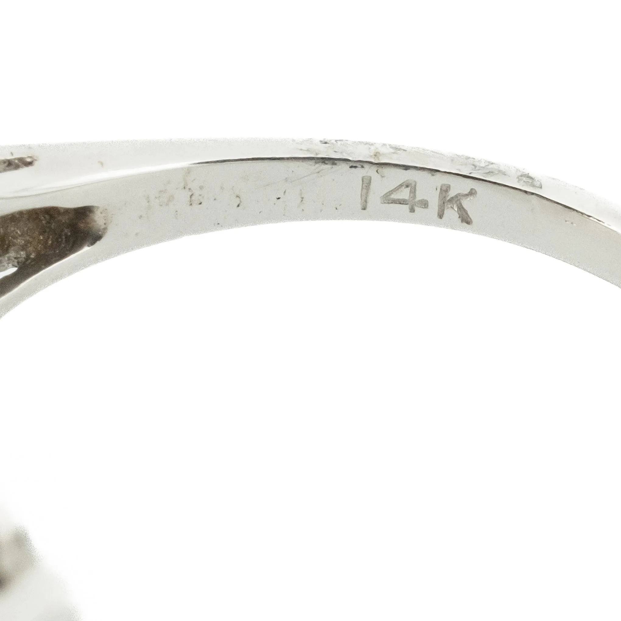 0.60ctw Vintage Diamond Fashion Ring in 14K White Gold - Size 7