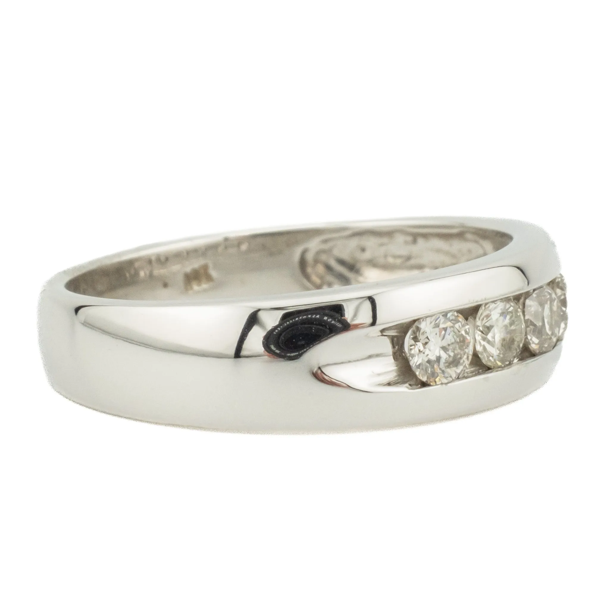 0.75ctw Diamond Accented Wedding Band Ring in 14K White Gold - Size 10.25