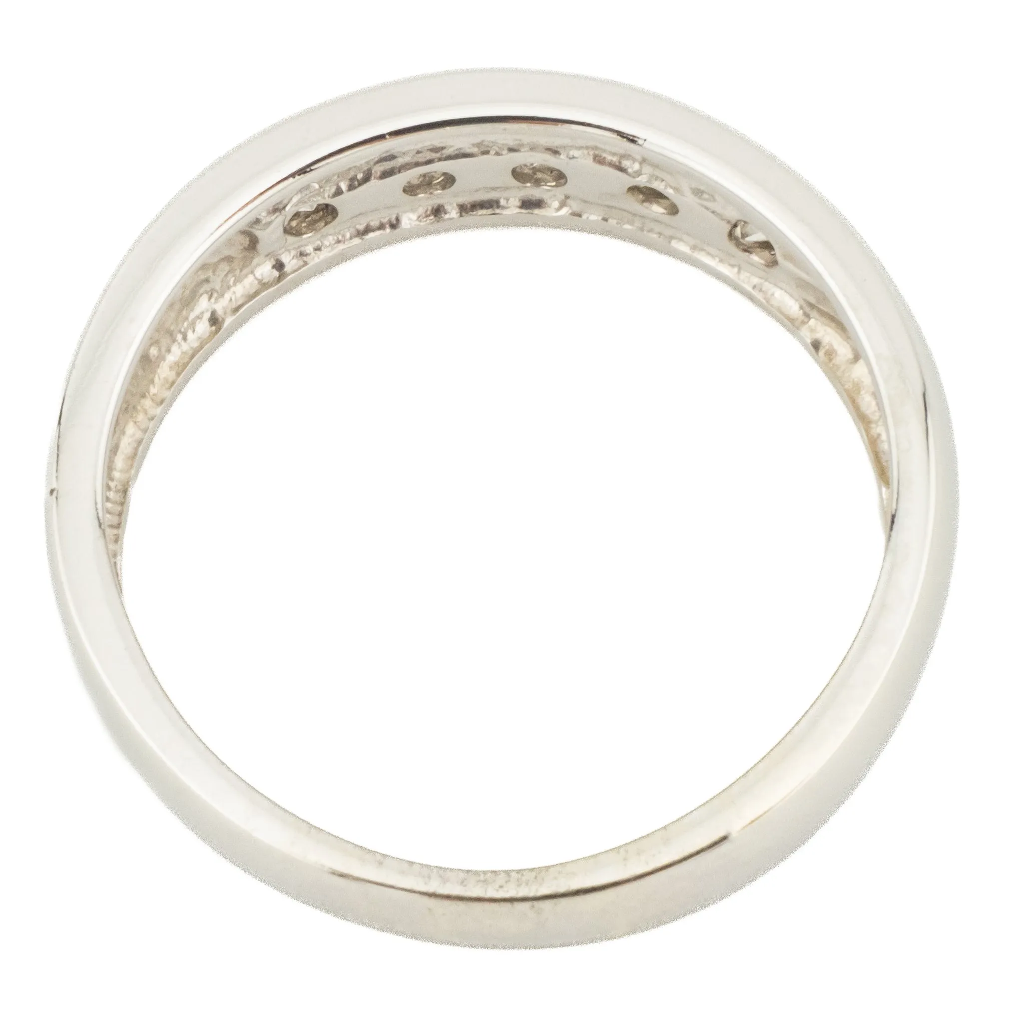 0.75ctw Diamond Accented Wedding Band Ring in 14K White Gold - Size 10.25