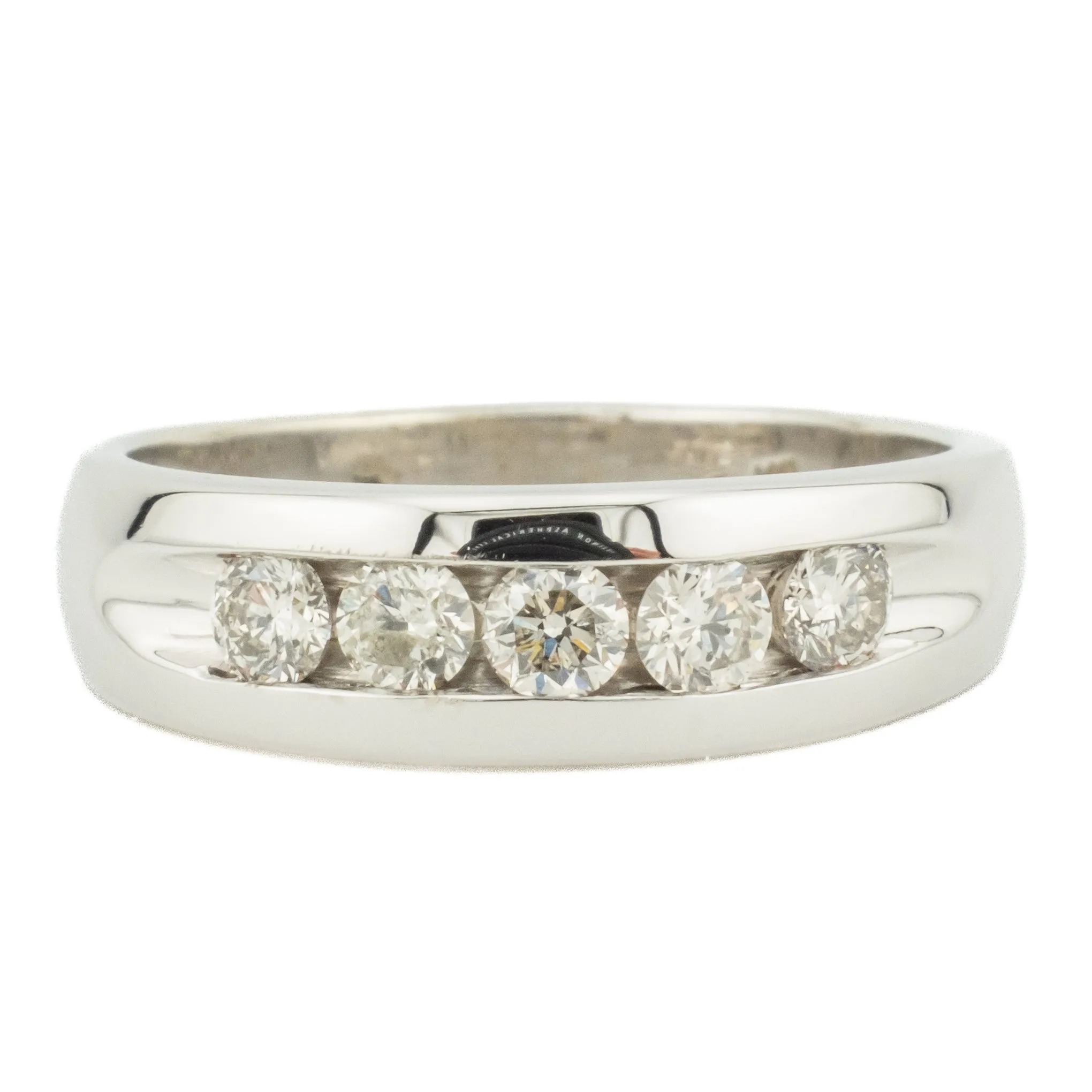 0.75ctw Diamond Accented Wedding Band Ring in 14K White Gold - Size 10.25