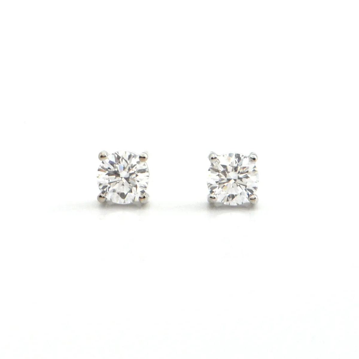 0.82CT Diamond and 18K White Gold Stud Earrings