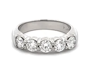 1 Carat Diamond Band Ring Platinum