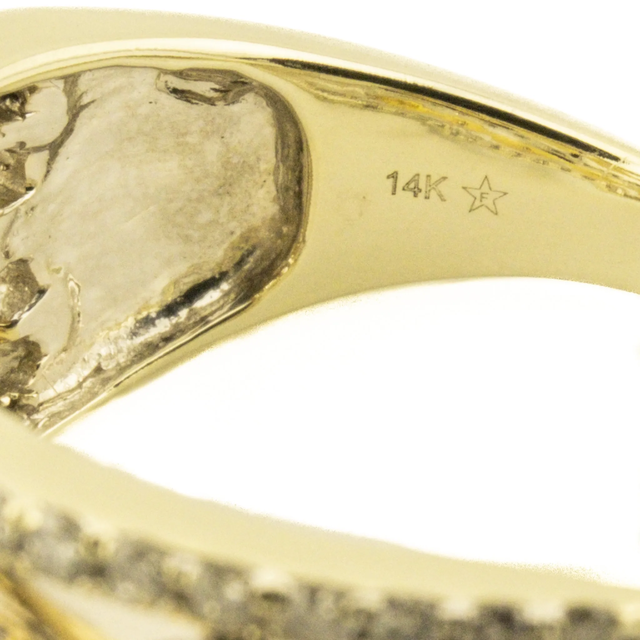 1.01ctw Round Diamond Lady's Fashion Band Ring in 14K Two Tone Gold - Size 9.25