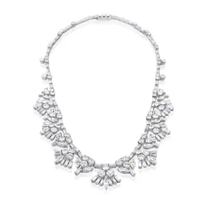 1950s Platinum Diamond Necklace