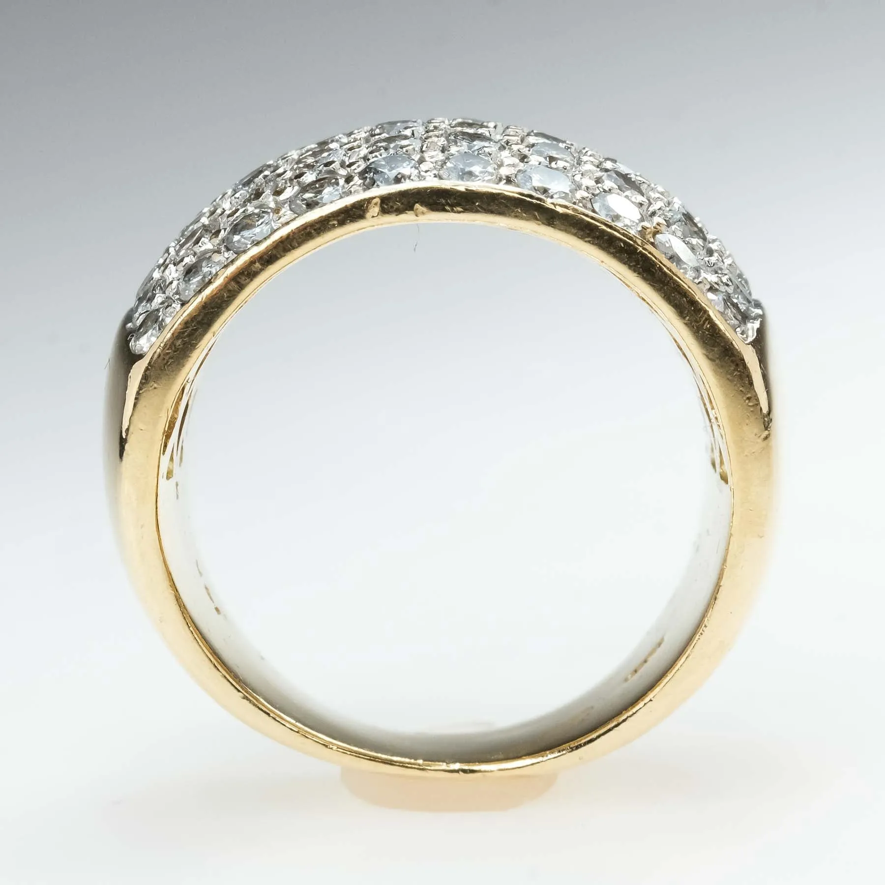 2.40ctw Diamond Accented Cluster Dome Statement Ring in 14K Yellow Gold
