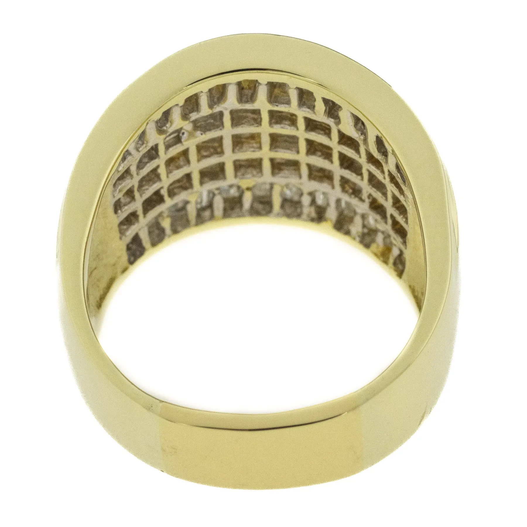 4.74ctw Gent's Diamond Cluster Ring in 18K Yellow Gold - Size 10.25