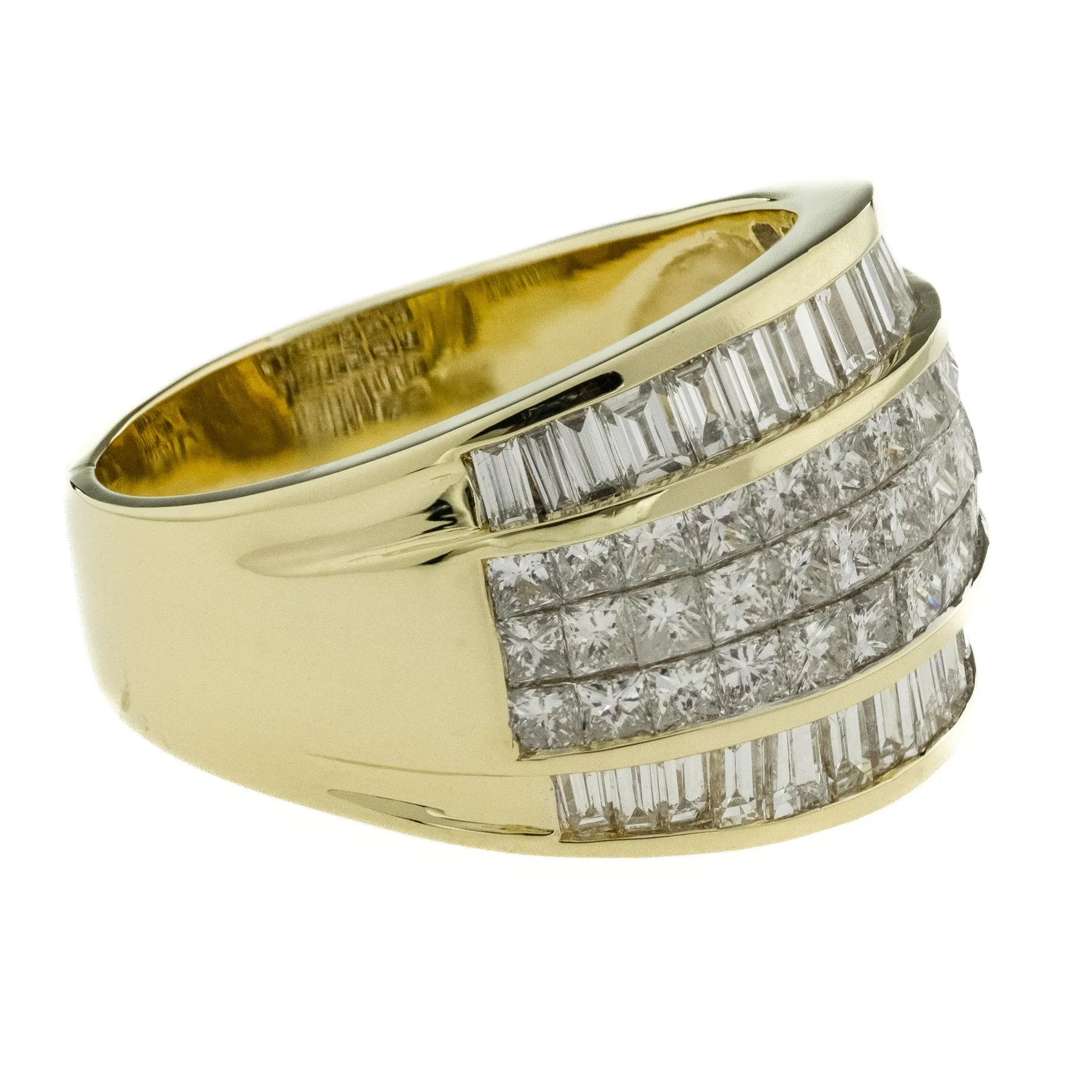 4.74ctw Gent's Diamond Cluster Ring in 18K Yellow Gold - Size 10.25