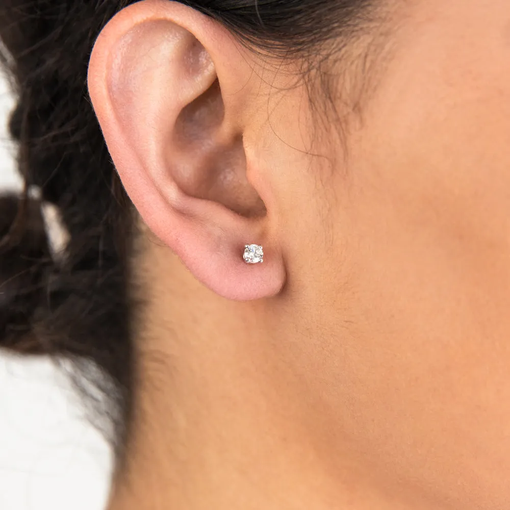 9ct Yellow Gold 1/3 Carat Diamond Stud Earrings