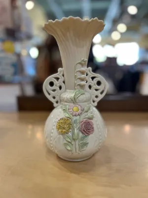 Belleek Floral Vase