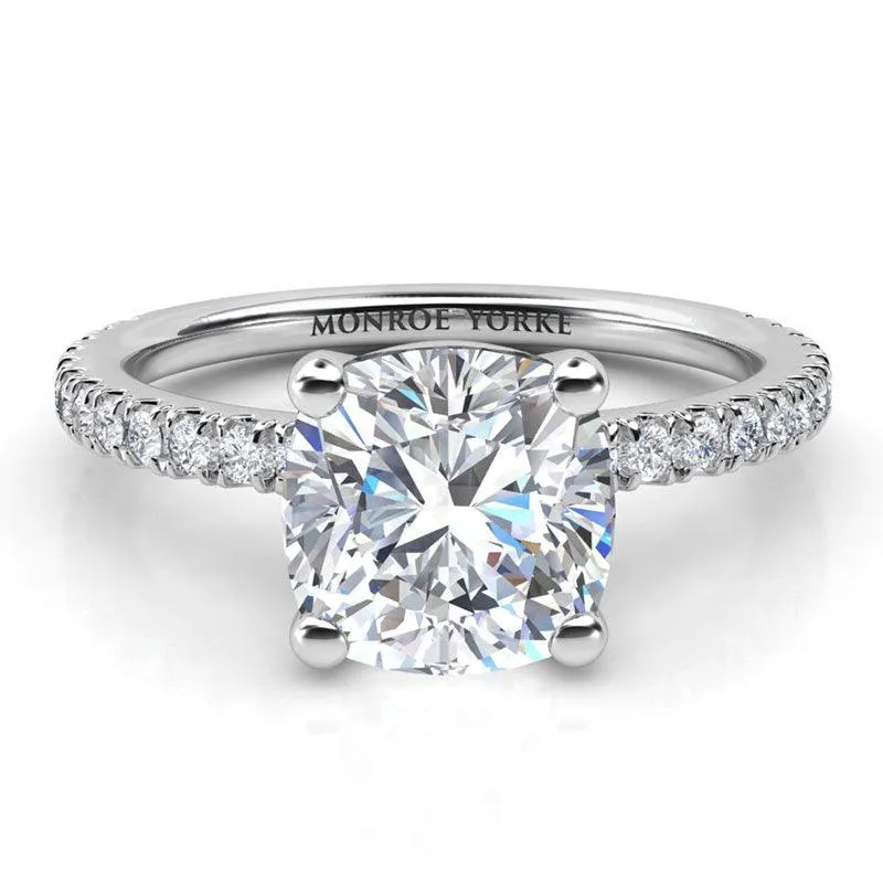 Blake - GIA Certified Cushion Cut Diamond Ring in Premium Platinum