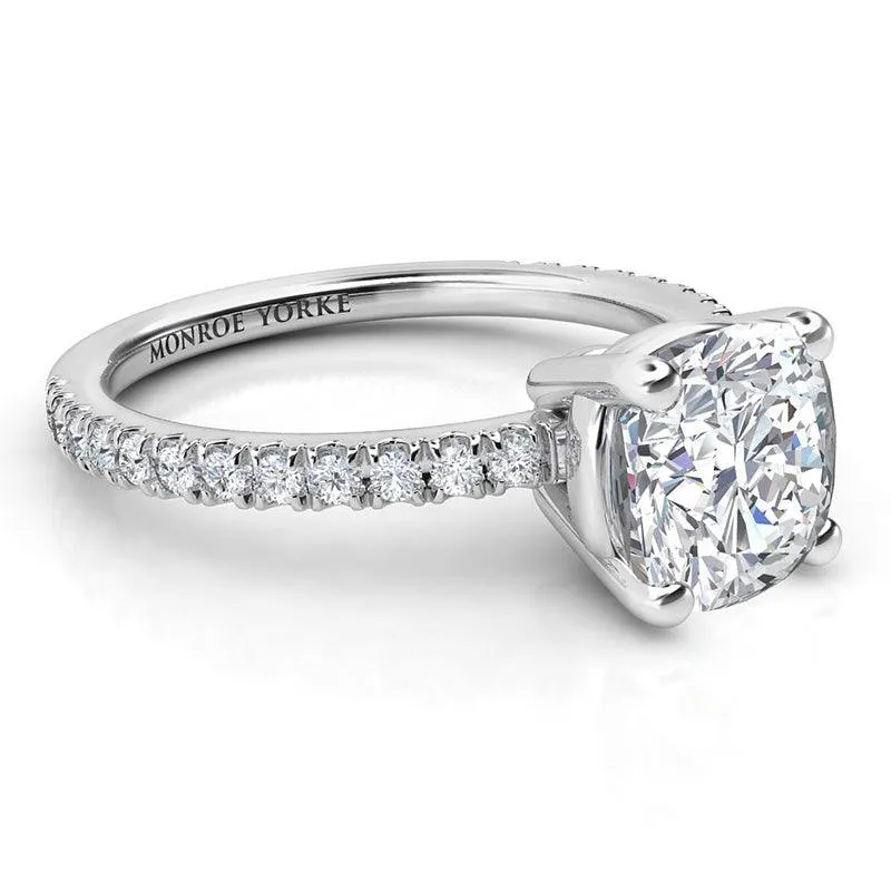 Blake - GIA Certified Cushion Cut Diamond Ring in Premium Platinum