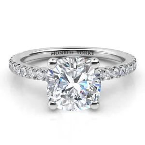Blake - GIA Certified Cushion Cut Diamond Ring in Premium Platinum