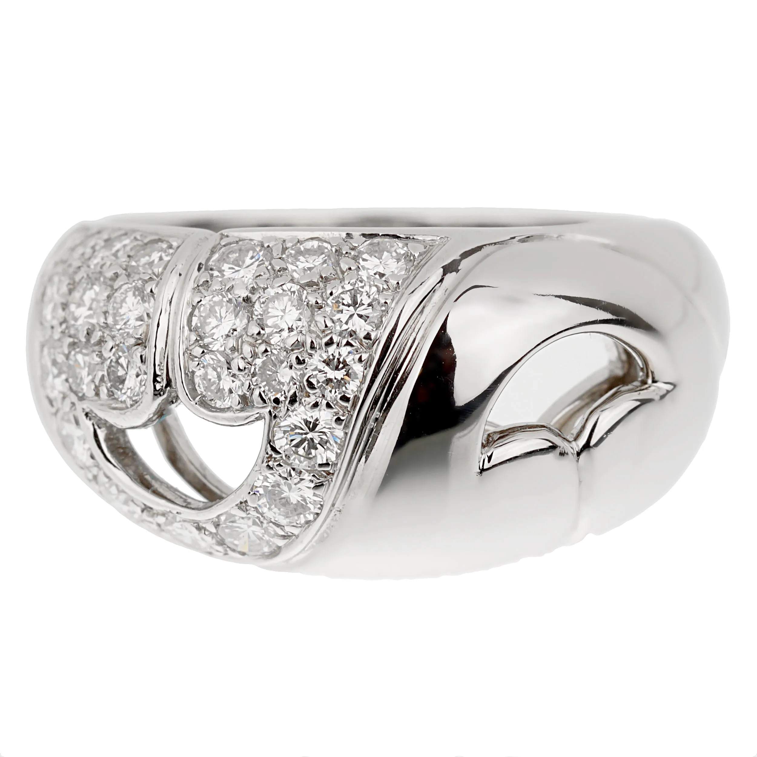 Bvlgari Vintage Platinum Diamond Band Ring