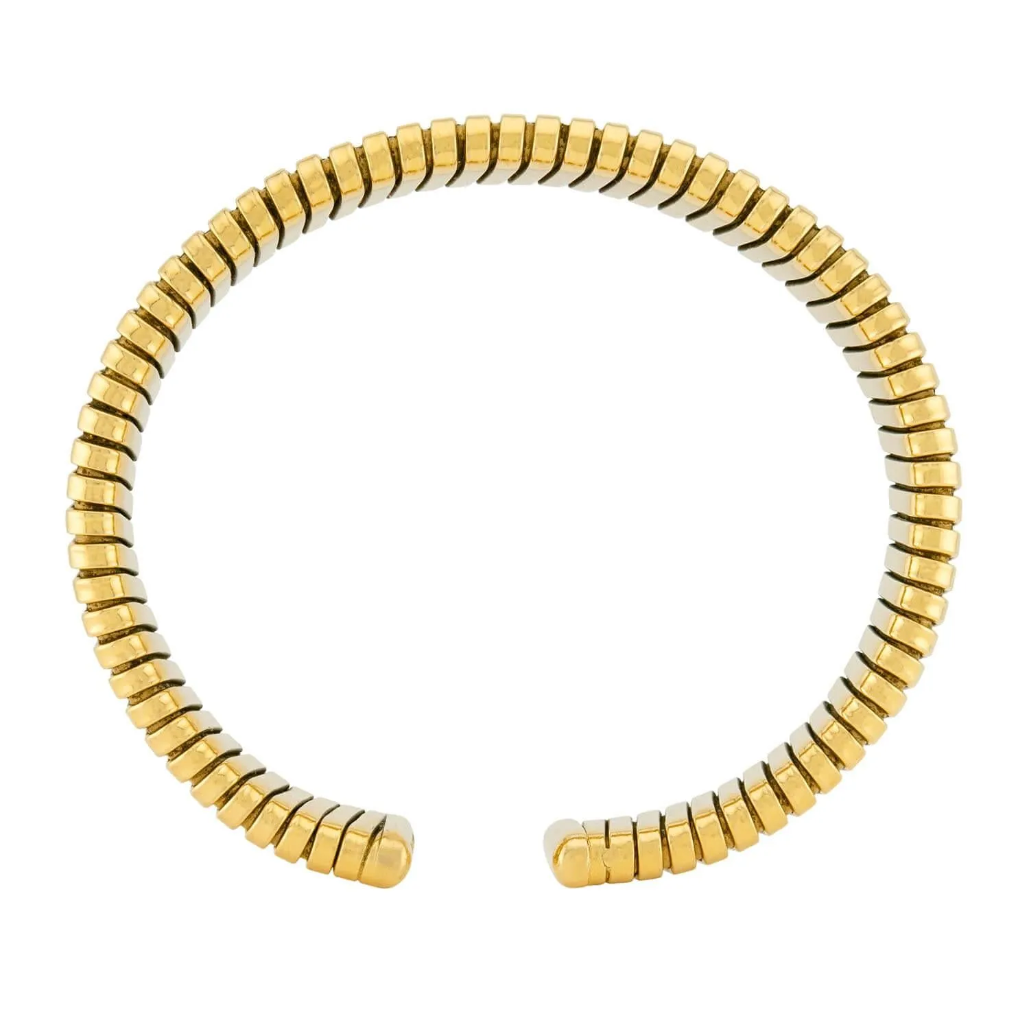 CARLO WEINGRILL Estate 18k Gooseneck Cuff Bracelet