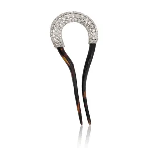 Cartier Edwardian Platinum Diamond Hair Comb