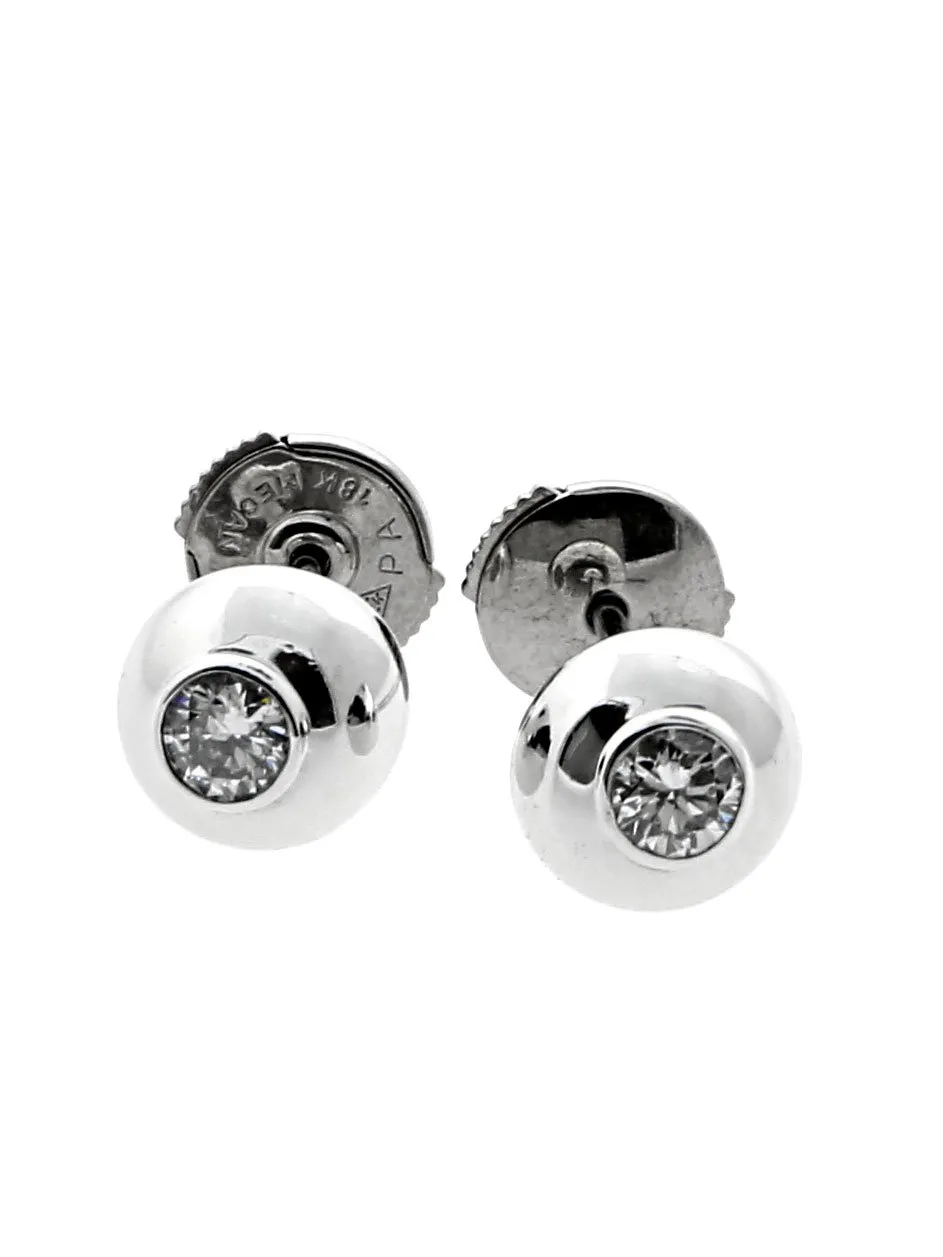 Cartier Perles de Diamants Diamond Stud Earrings in White Gold
