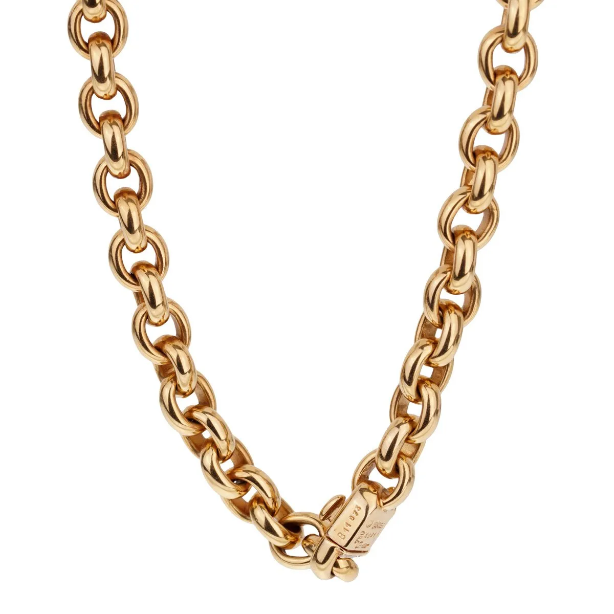 Cartier Vintage Cable Link Yellow Gold Necklace