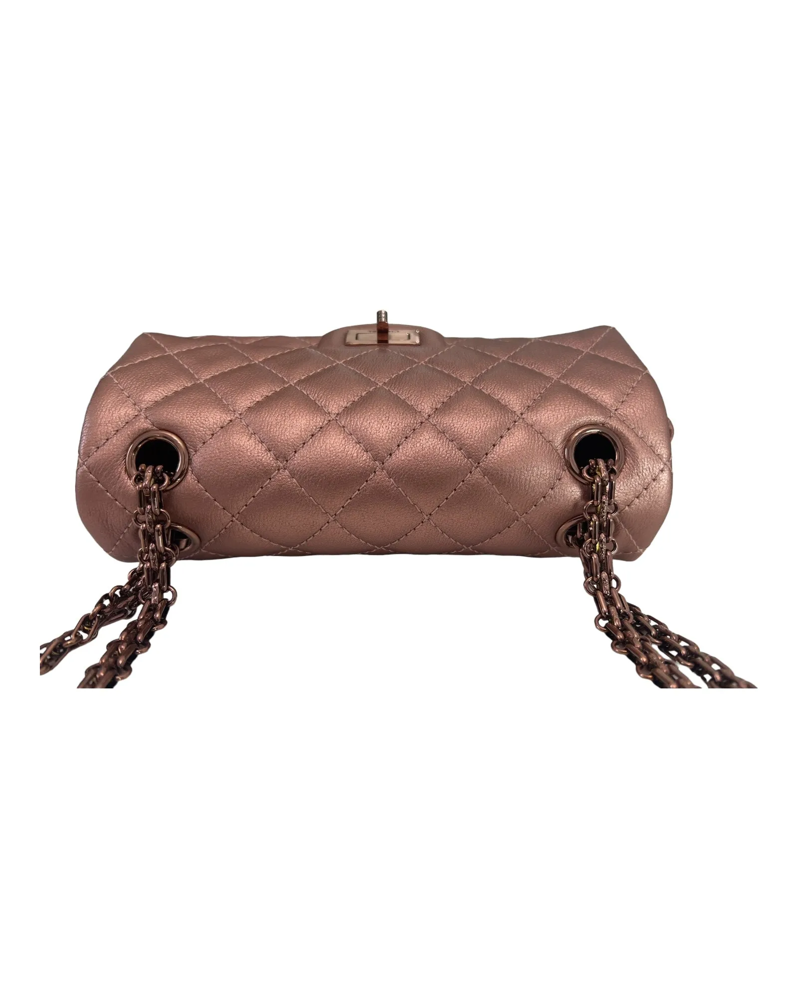 Chanel Classic 2.55 Reissue Mini 22C Rose Gold Calfskin, Pink/Rose Gold Hardware