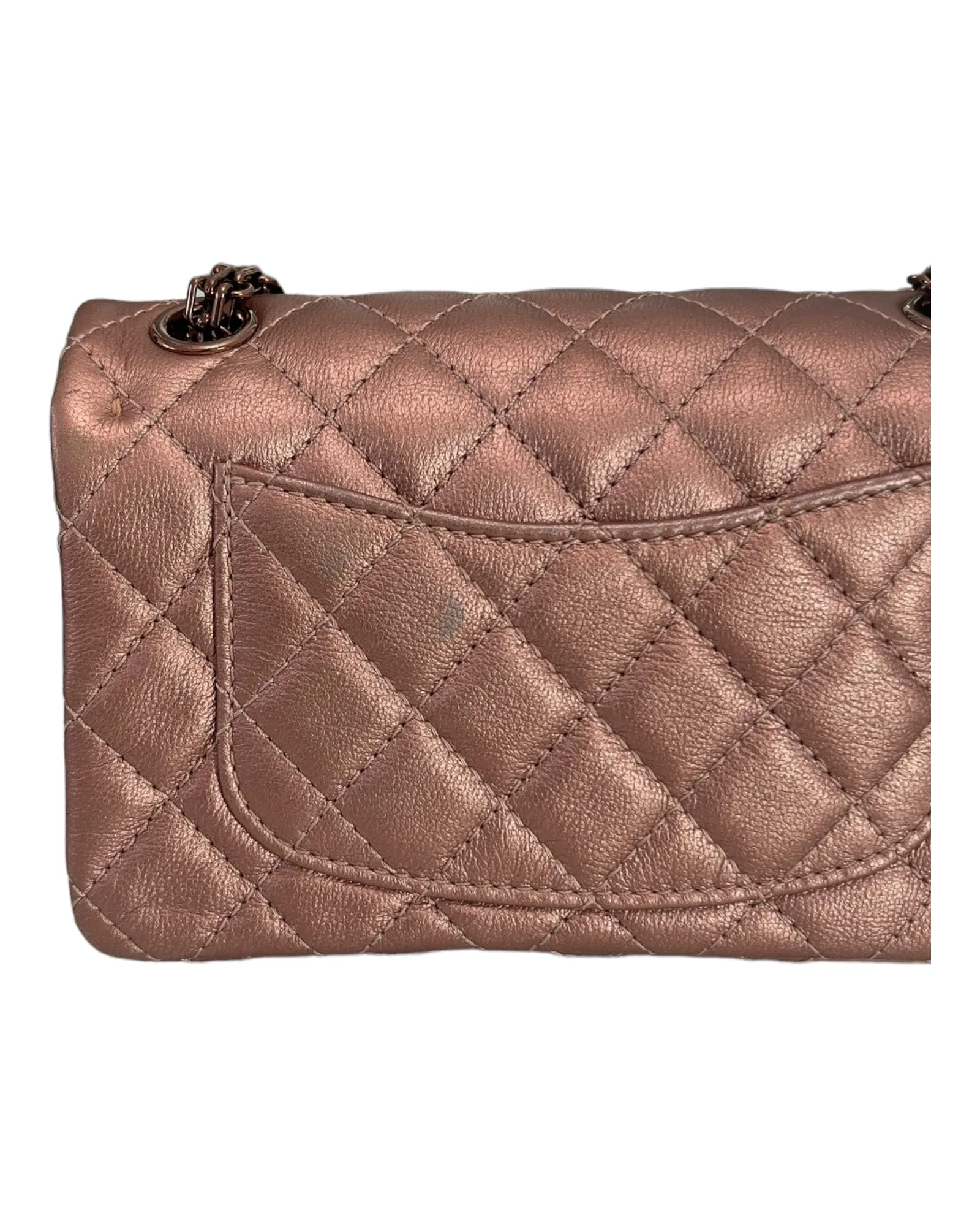 Chanel Classic 2.55 Reissue Mini 22C Rose Gold Calfskin, Pink/Rose Gold Hardware
