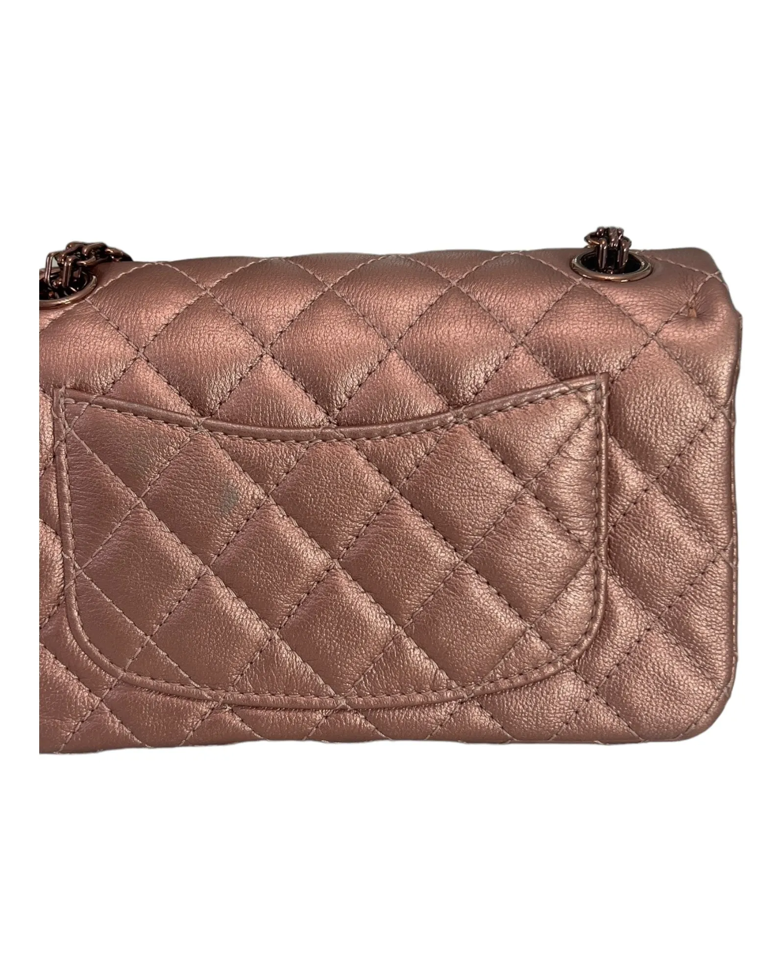 Chanel Classic 2.55 Reissue Mini 22C Rose Gold Calfskin, Pink/Rose Gold Hardware
