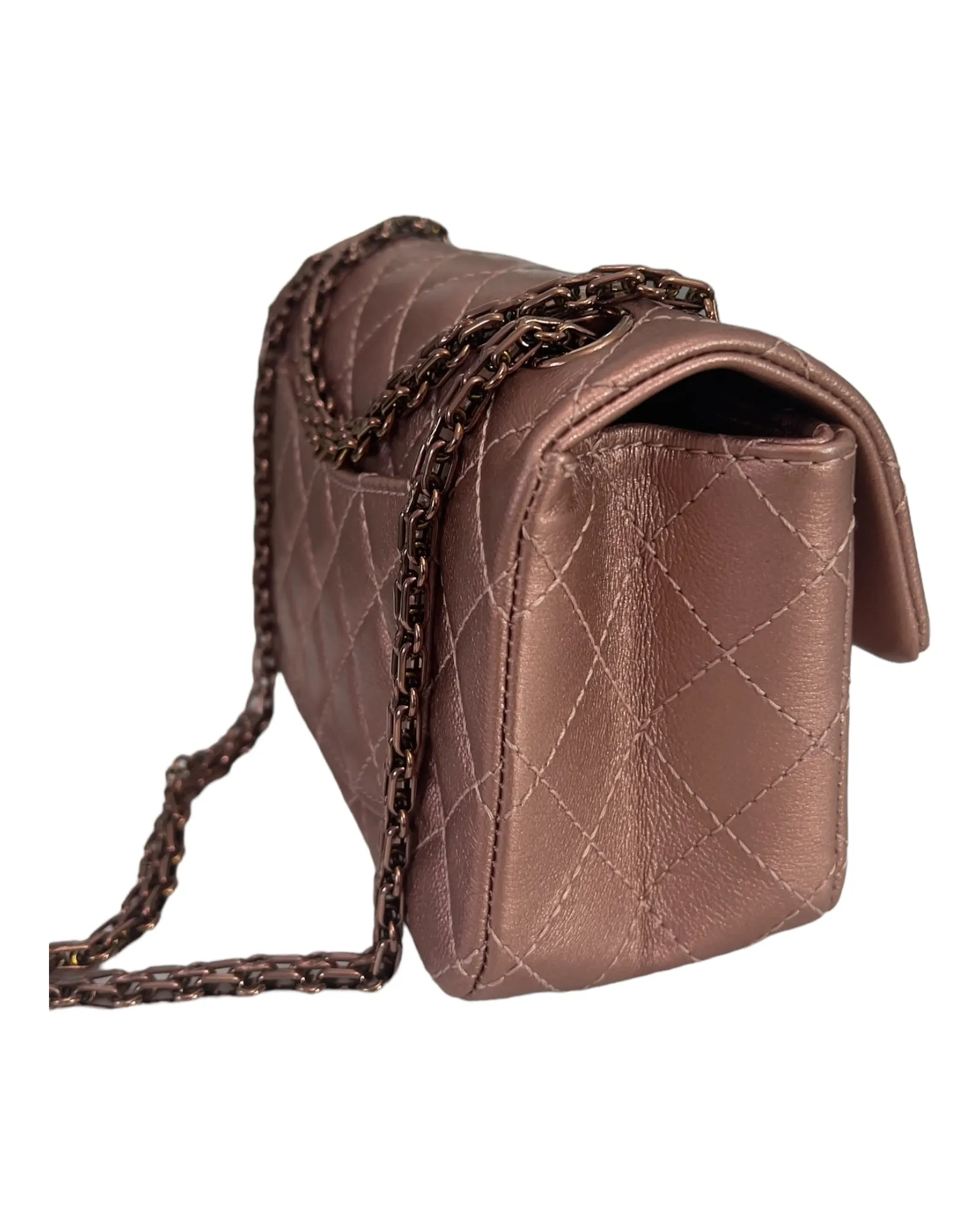 Chanel Classic 2.55 Reissue Mini 22C Rose Gold Calfskin, Pink/Rose Gold Hardware