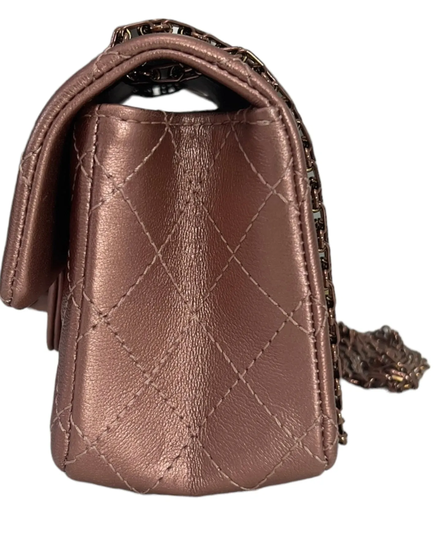 Chanel Classic 2.55 Reissue Mini 22C Rose Gold Calfskin, Pink/Rose Gold Hardware