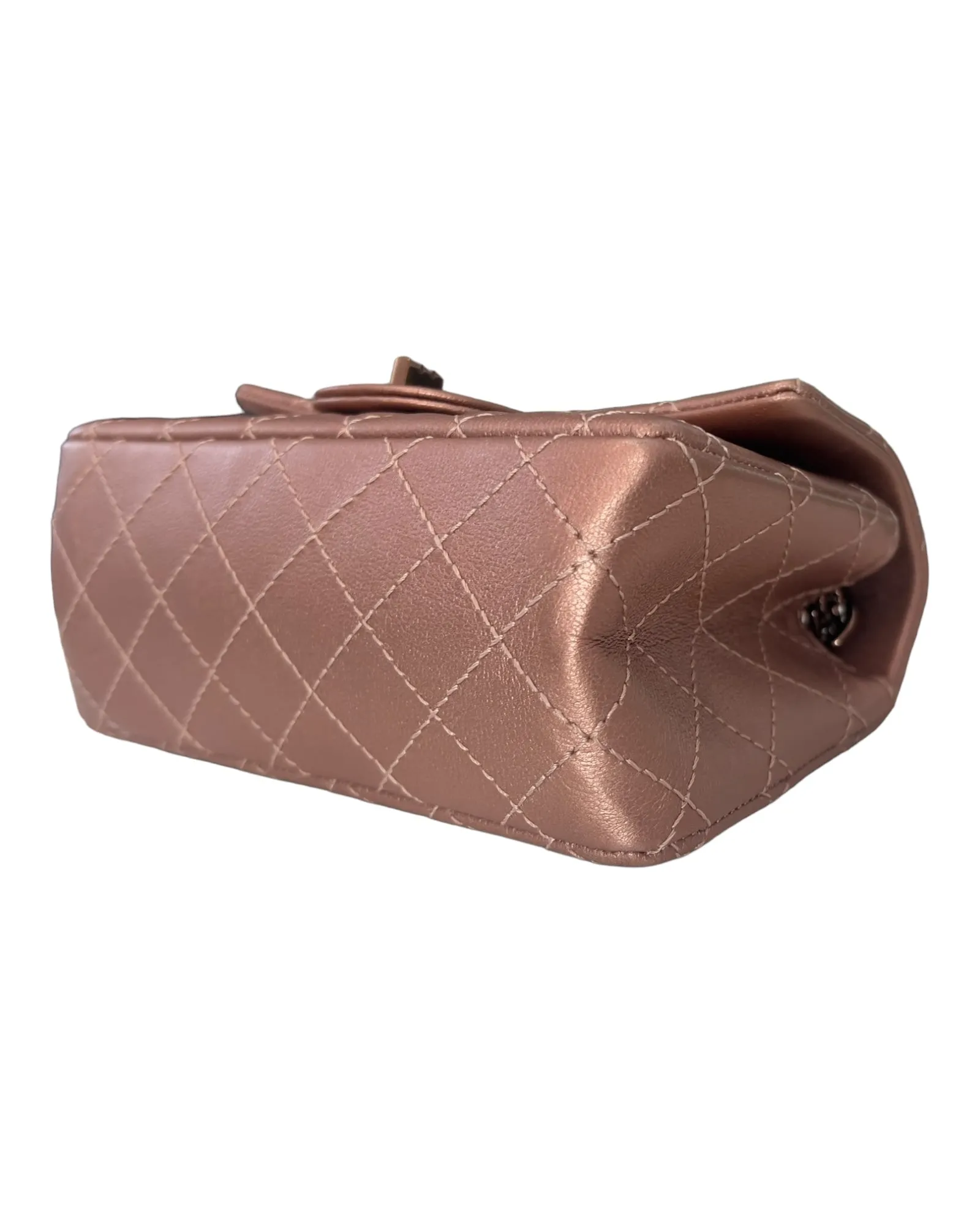 Chanel Classic 2.55 Reissue Mini 22C Rose Gold Calfskin, Pink/Rose Gold Hardware