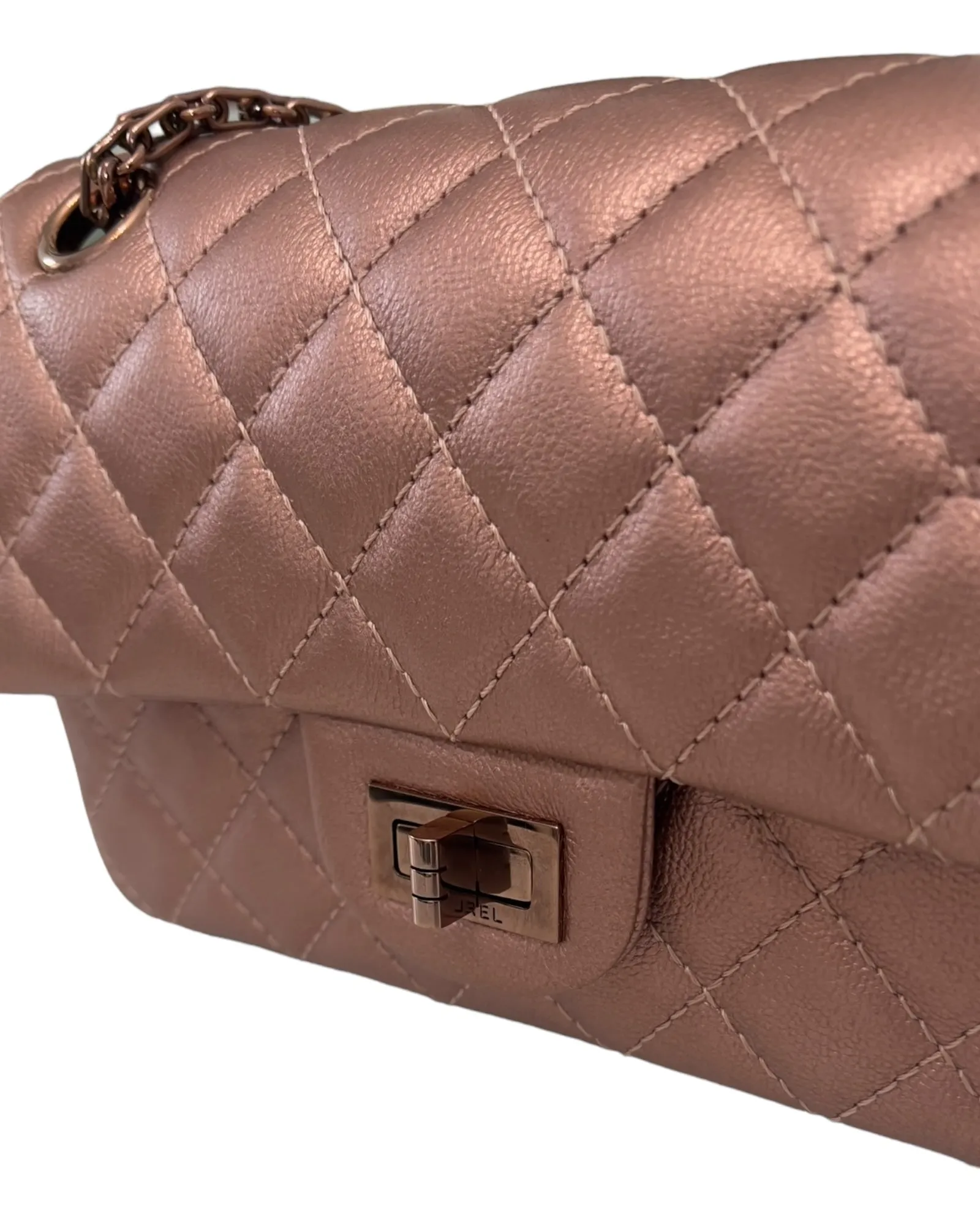 Chanel Classic 2.55 Reissue Mini 22C Rose Gold Calfskin, Pink/Rose Gold Hardware