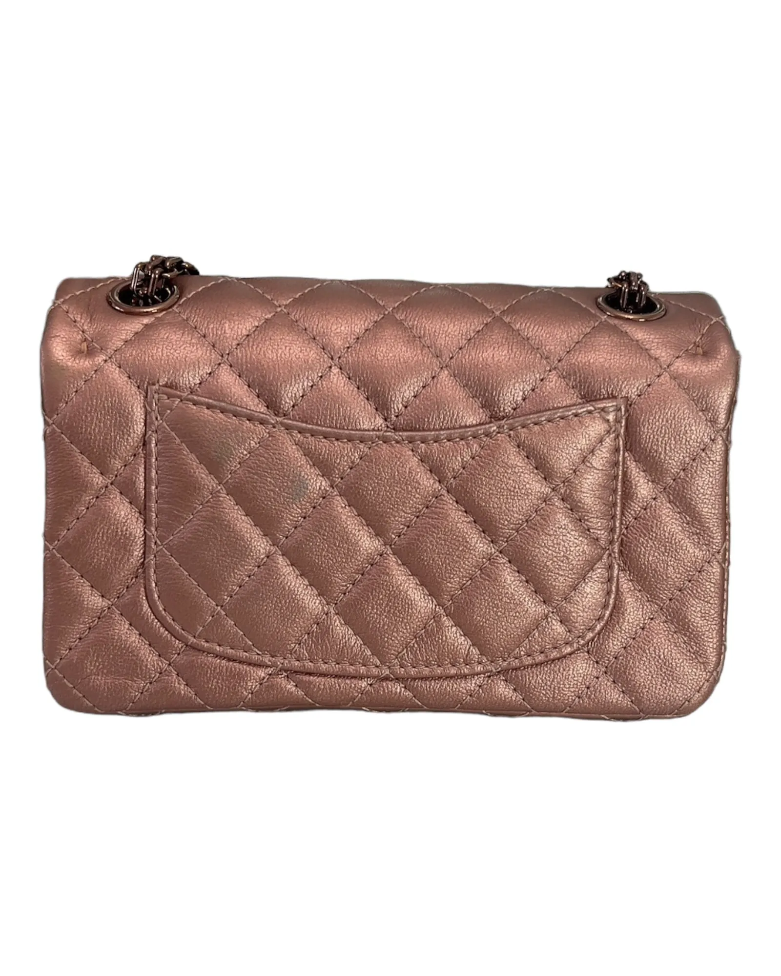 Chanel Classic 2.55 Reissue Mini 22C Rose Gold Calfskin, Pink/Rose Gold Hardware