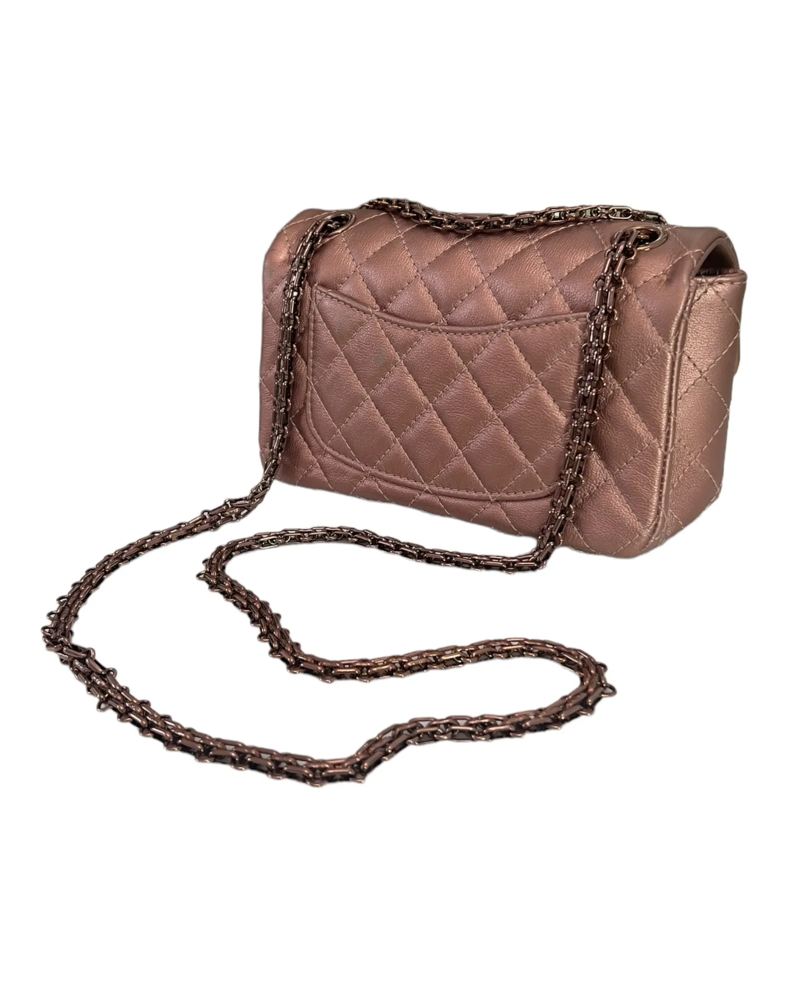 Chanel Classic 2.55 Reissue Mini 22C Rose Gold Calfskin, Pink/Rose Gold Hardware