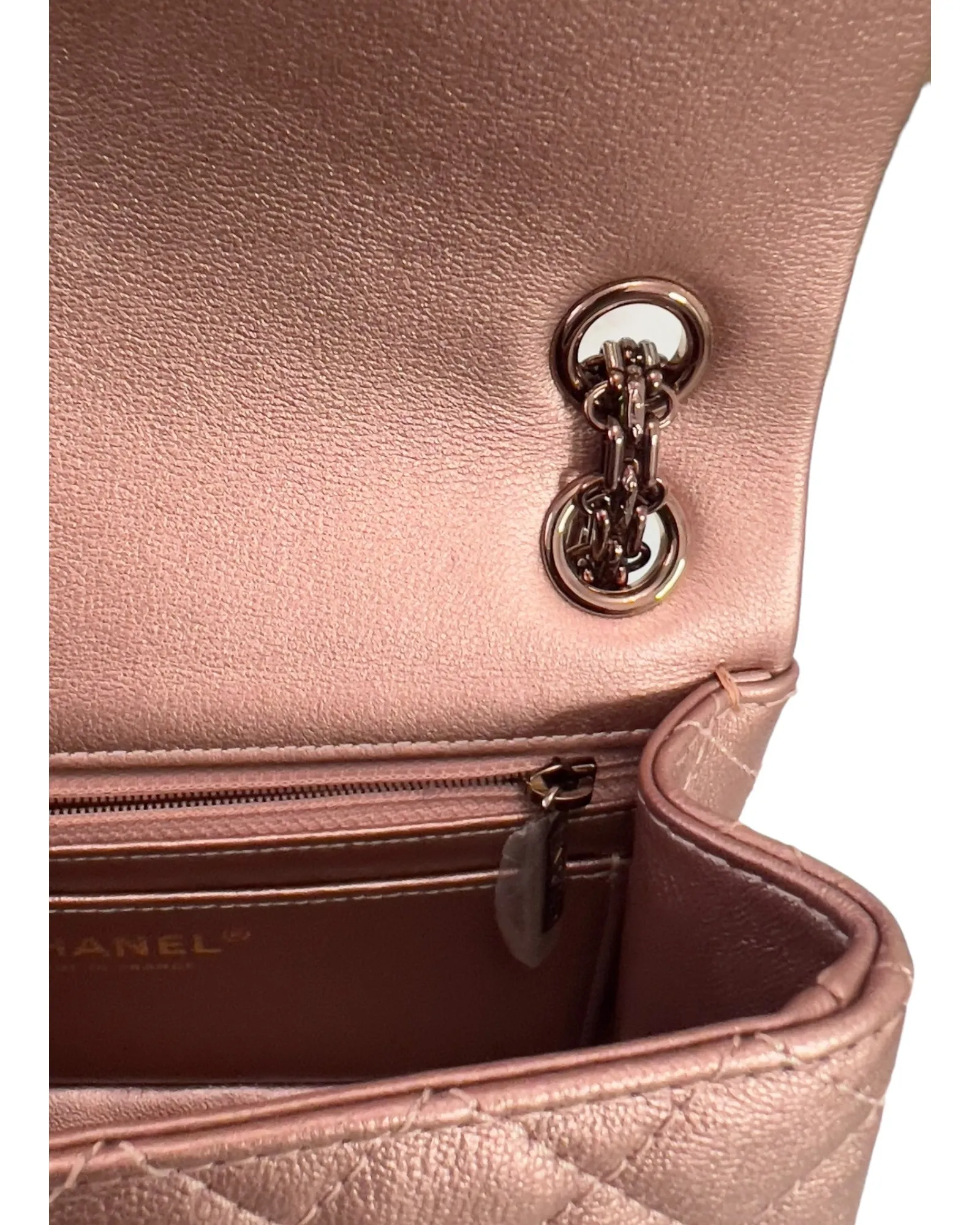 Chanel Classic 2.55 Reissue Mini 22C Rose Gold Calfskin, Pink/Rose Gold Hardware