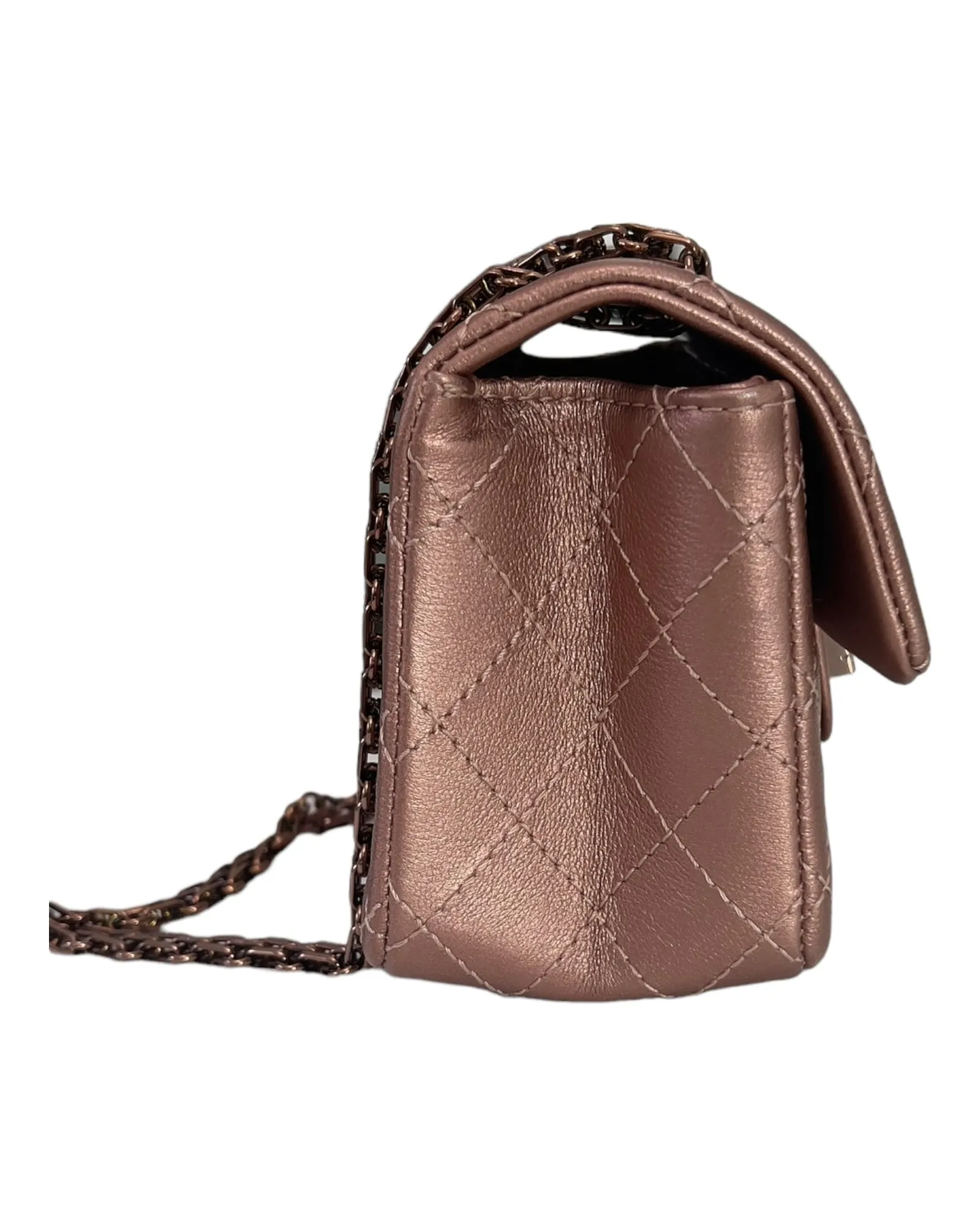 Chanel Classic 2.55 Reissue Mini 22C Rose Gold Calfskin, Pink/Rose Gold Hardware