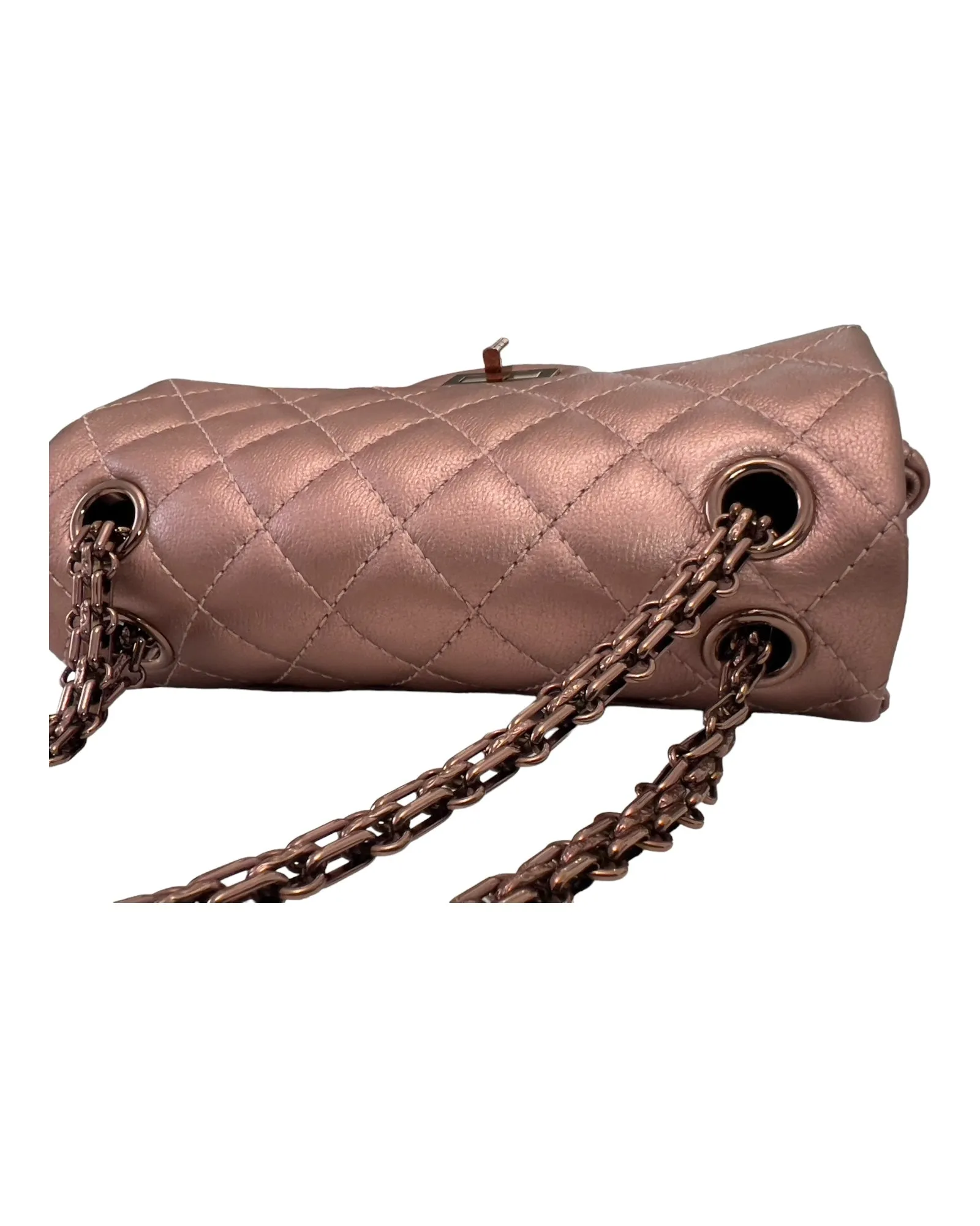 Chanel Classic 2.55 Reissue Mini 22C Rose Gold Calfskin, Pink/Rose Gold Hardware