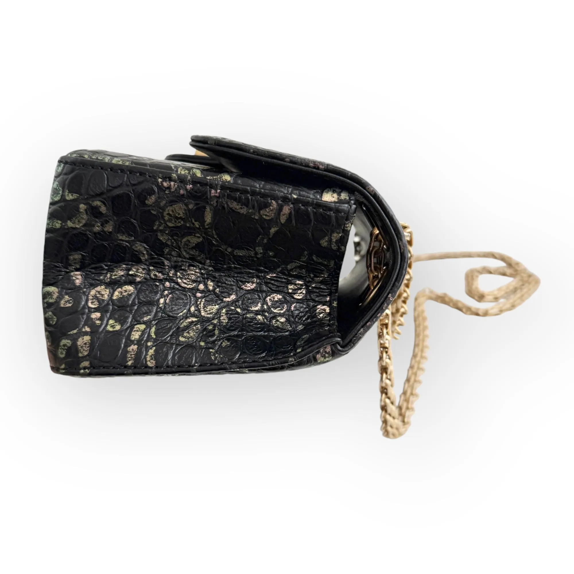 Chanel Classic 2.55 Reissue Mini Rectangle Single Flap, Metiers Dart Croc-Embossed Graffiti Calfskin, Gold-tone Hardware