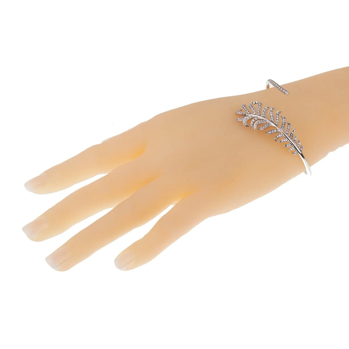 Chanel Plume De Chanel Diamond Bangle Bracelet