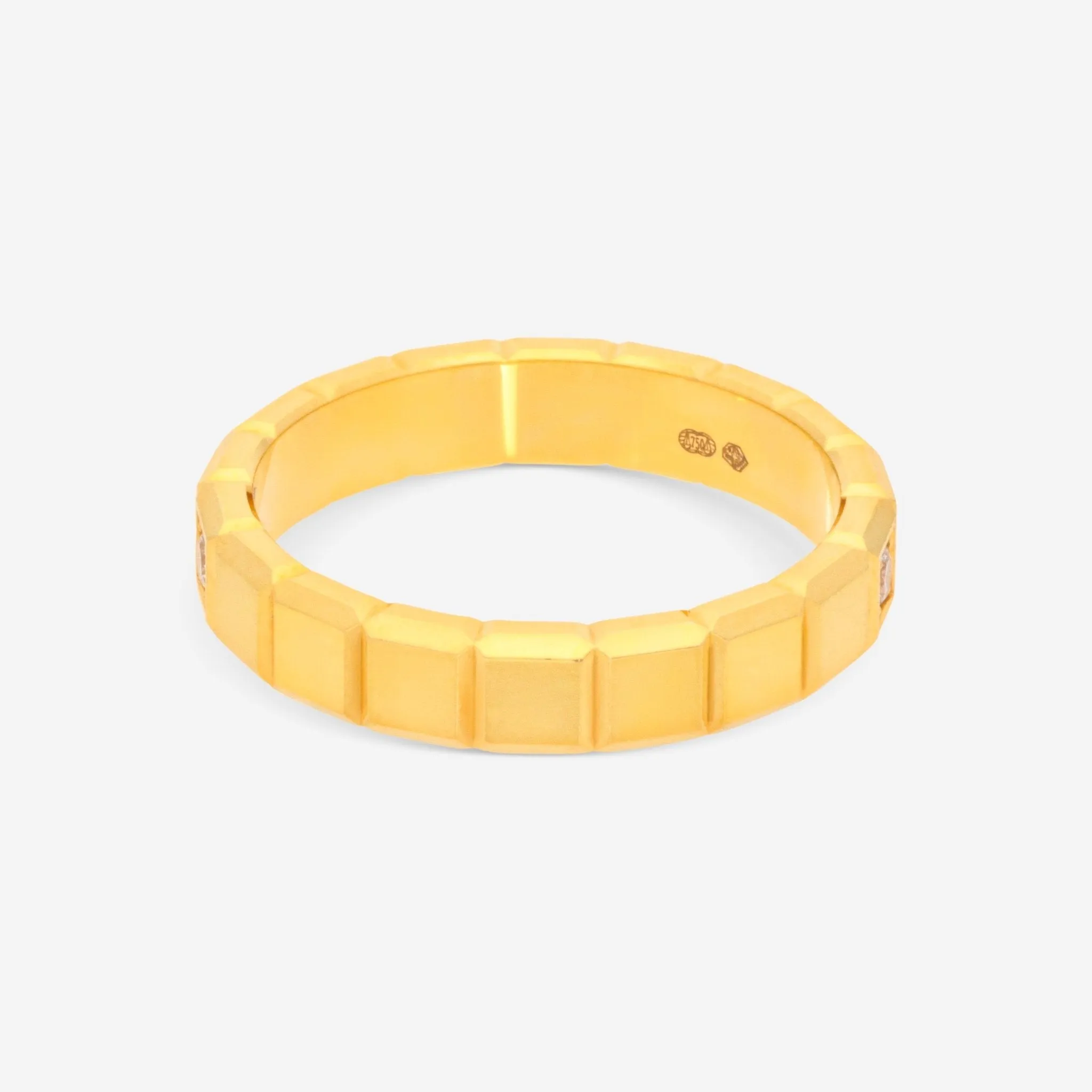 Chopard Ice Cube 18K Yellow Gold Diamond Band Ring Sz. 7.25  829834-0041