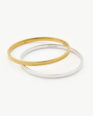 Classic Bangle Bracelet Set | Mixed Metal