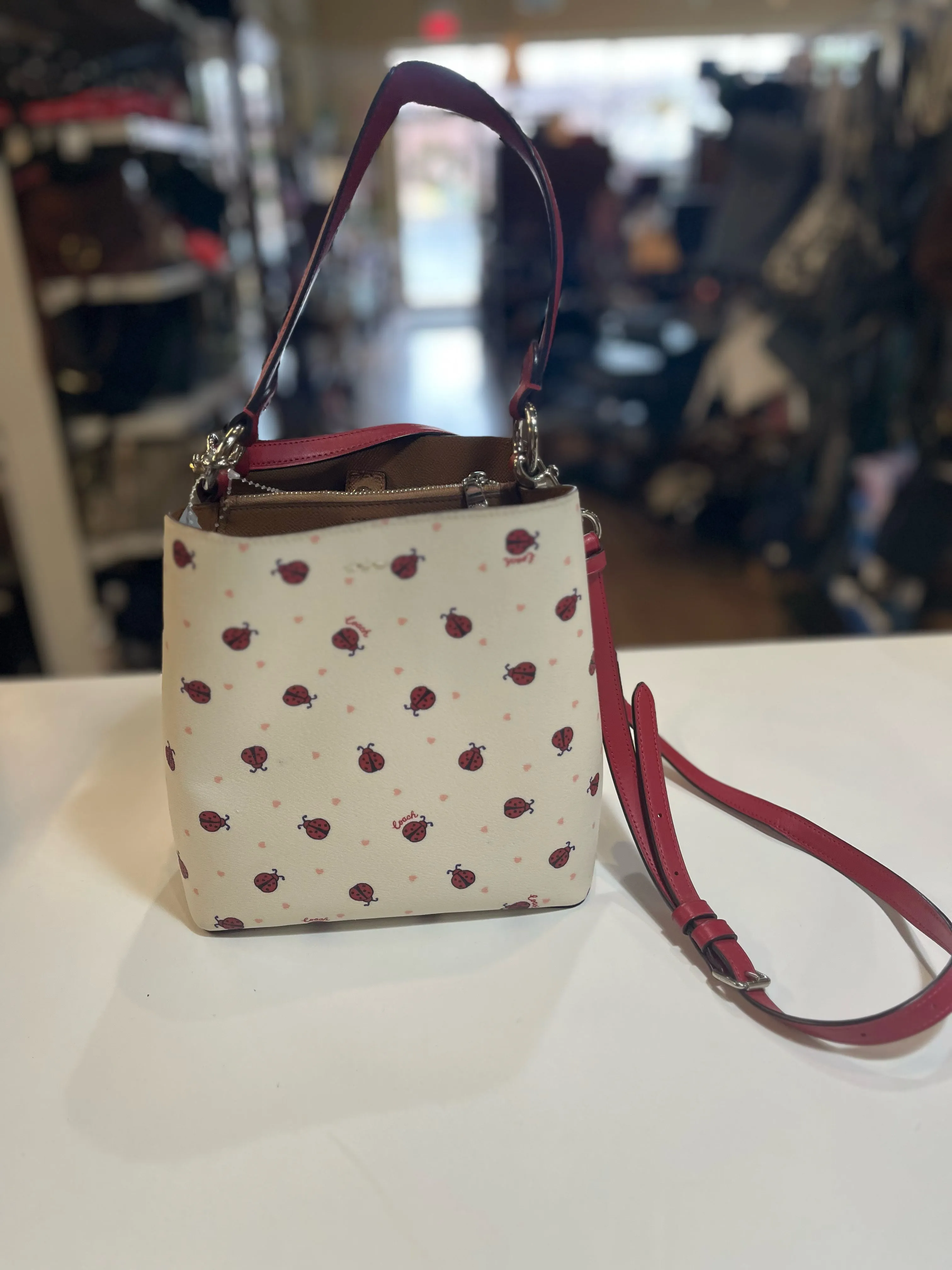 Coach Ladybug "Mini Town Bucket Bag" Handbag