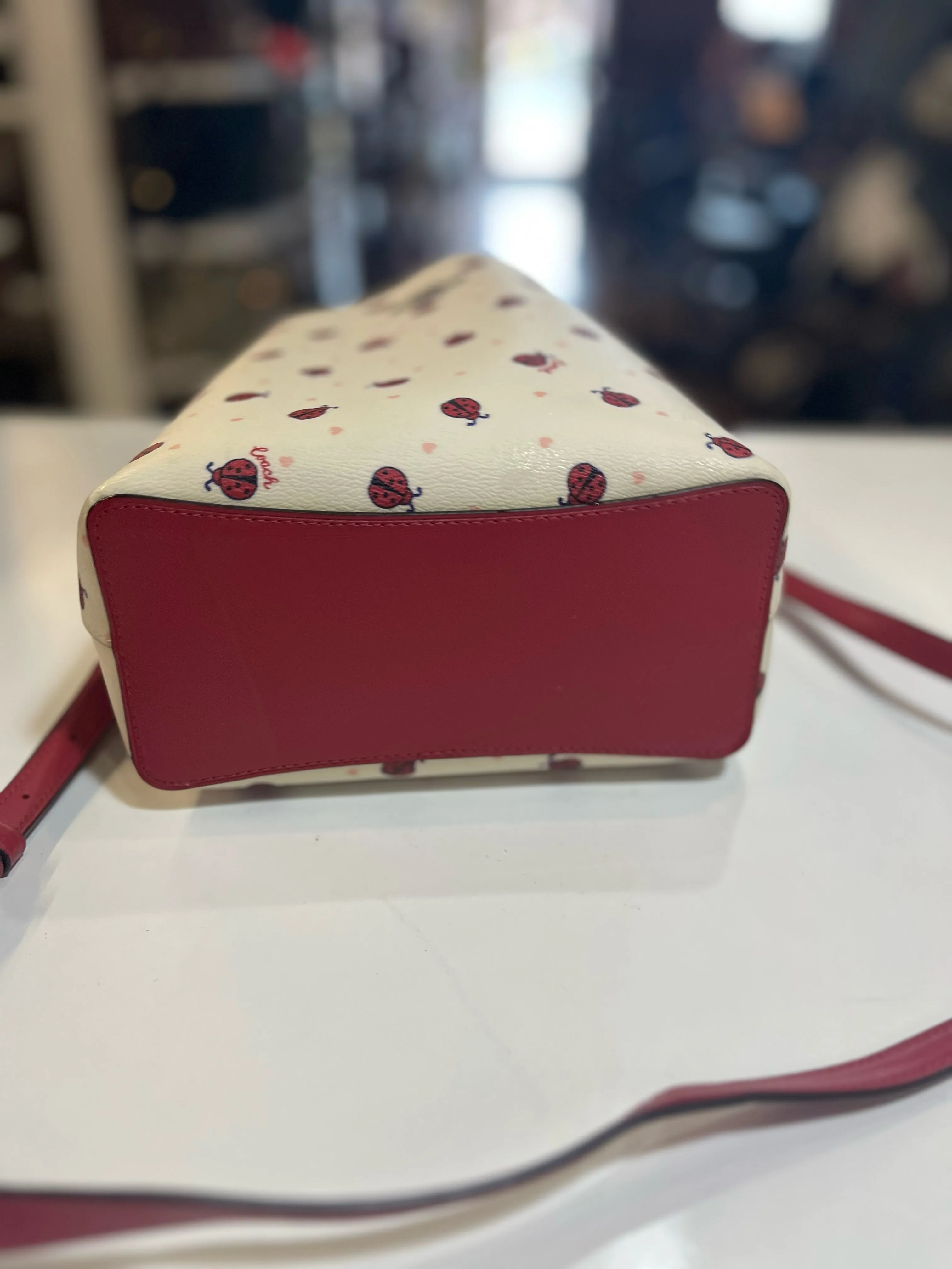 Coach Ladybug "Mini Town Bucket Bag" Handbag