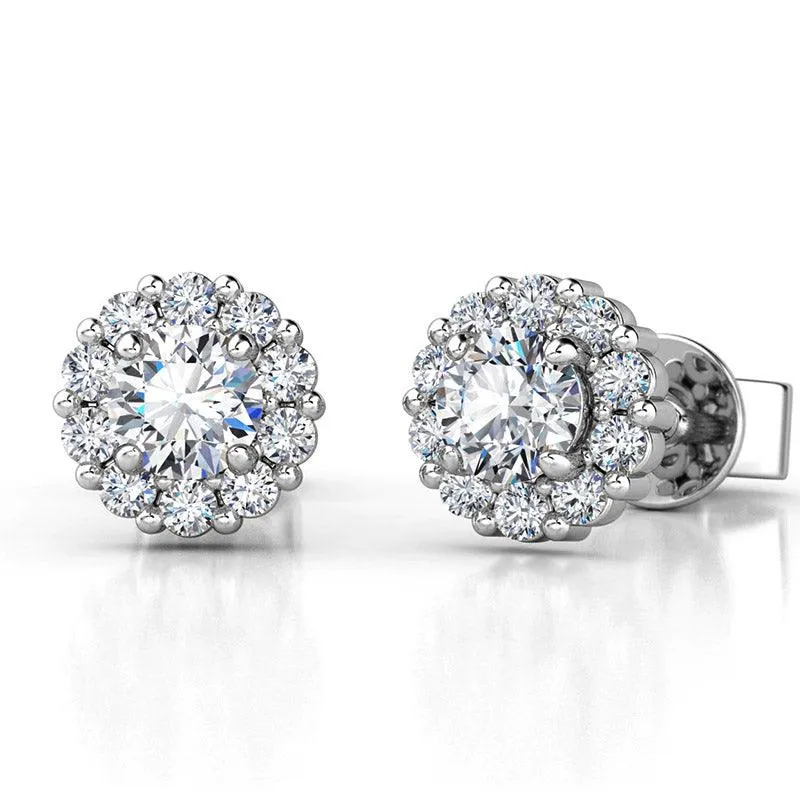Daisy - Diamond Cluster Earrings 0.75ct