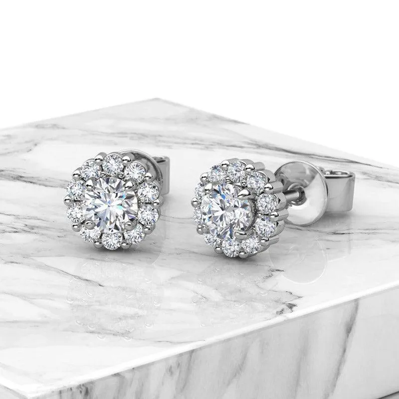 Daisy - Diamond Cluster Earrings 0.75ct