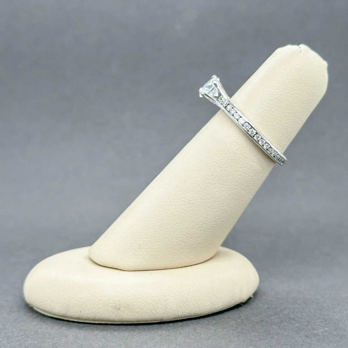Estate 14K W Gold 0.43ctw Diamond Eng. Ring