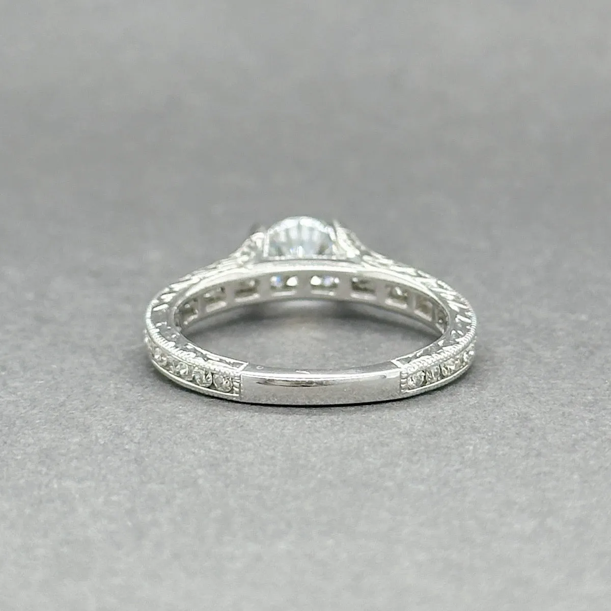 Estate 14K W Gold 0.43ctw Diamond Eng. Ring