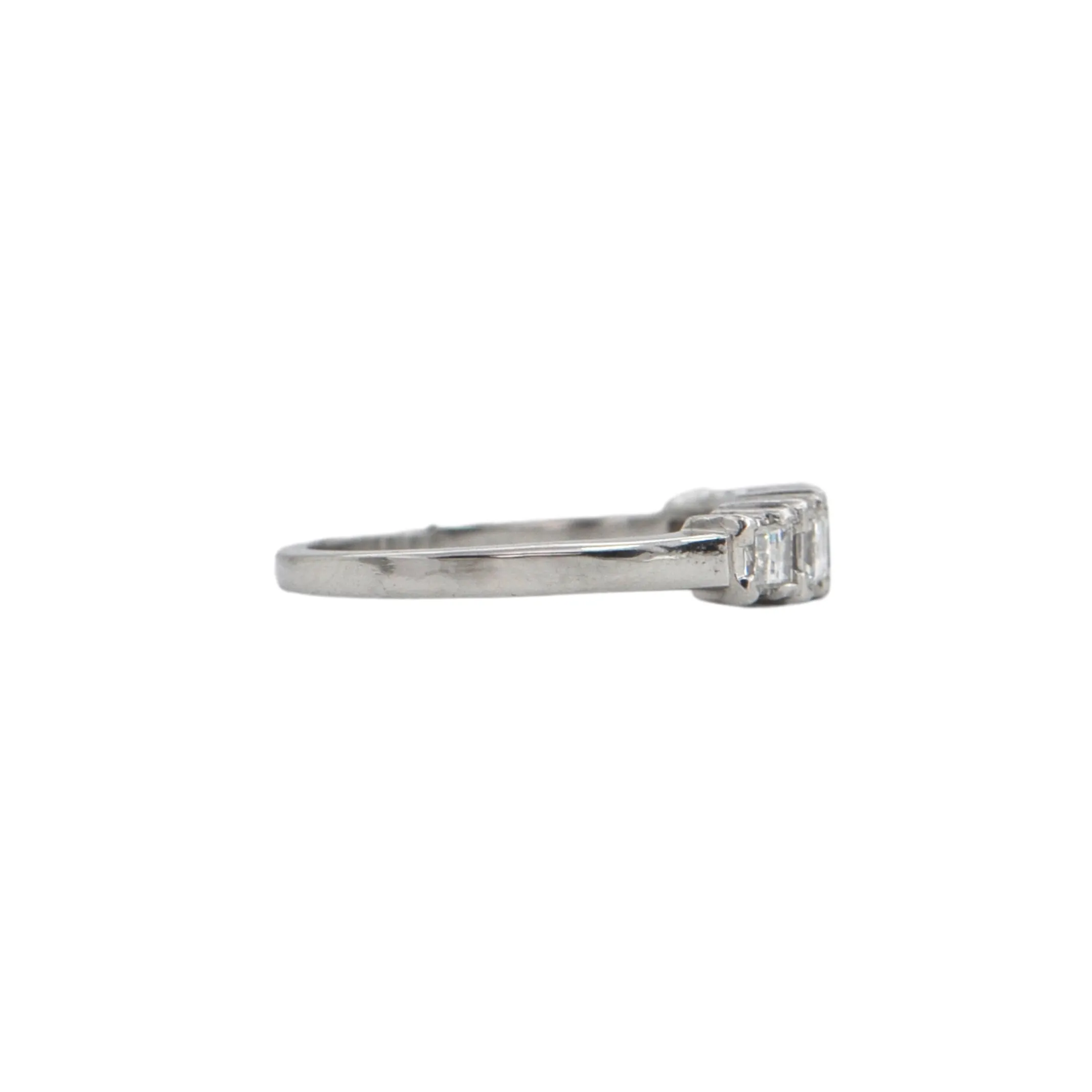 Estate Diamond Platinum Semi-Eternity Band
