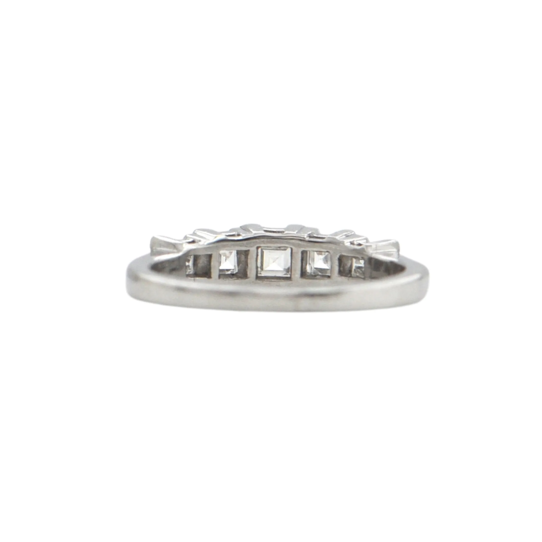 Estate Diamond Platinum Semi-Eternity Band