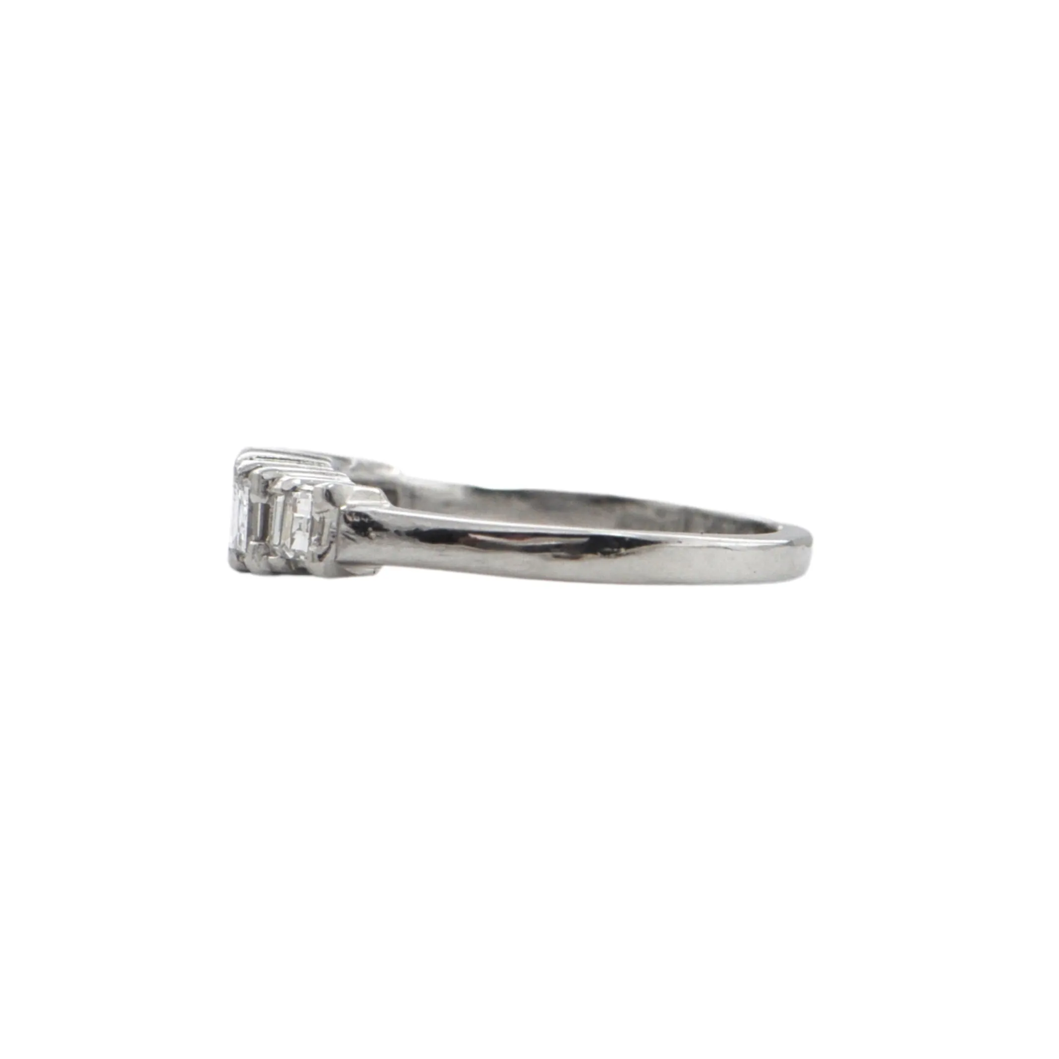Estate Diamond Platinum Semi-Eternity Band